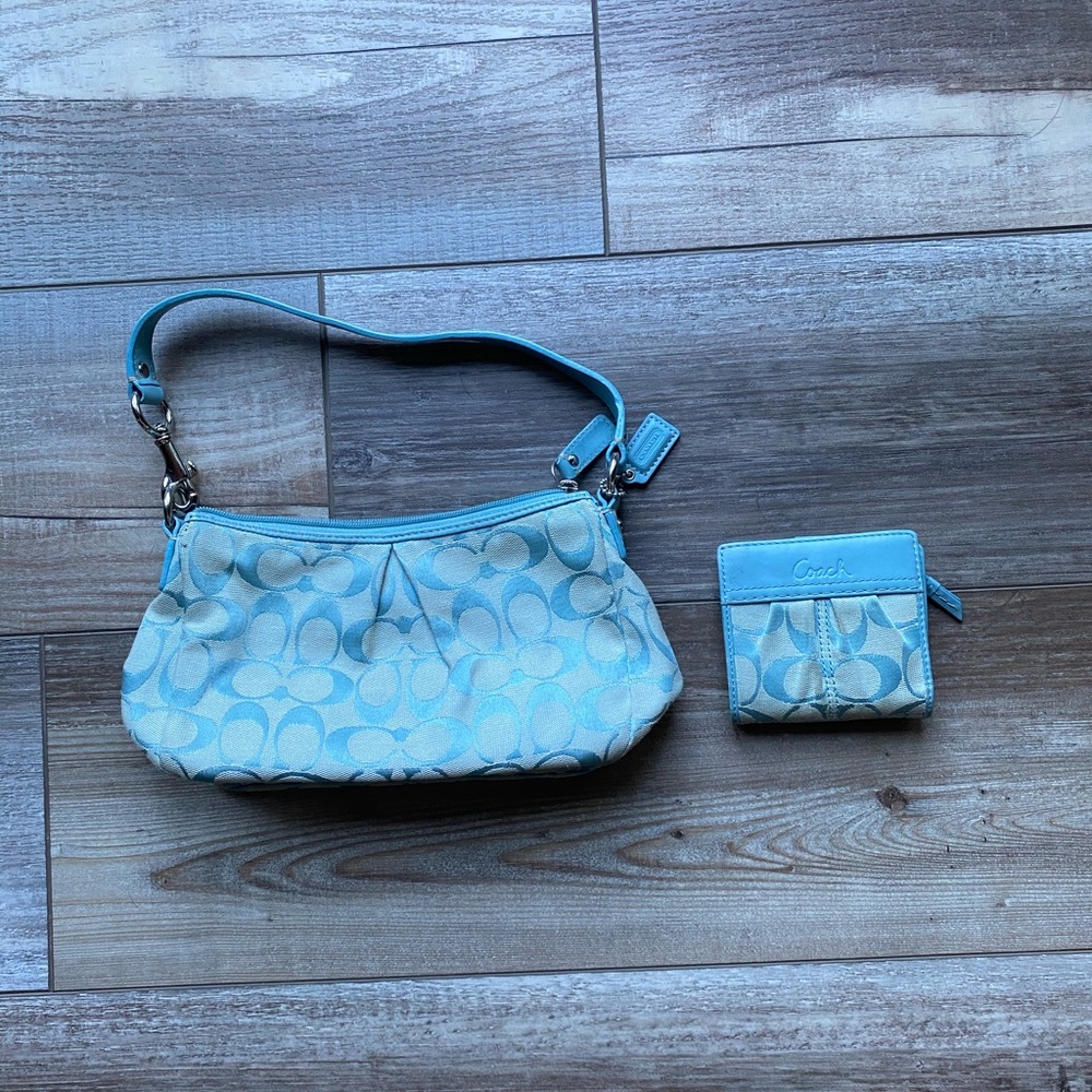 Coach shoulder bag & wallet set